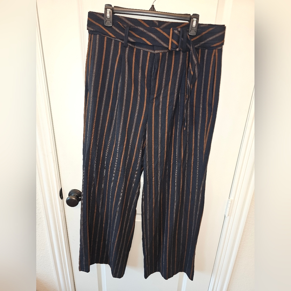 Banana Republic Blue and Brown Wide Leg Pants